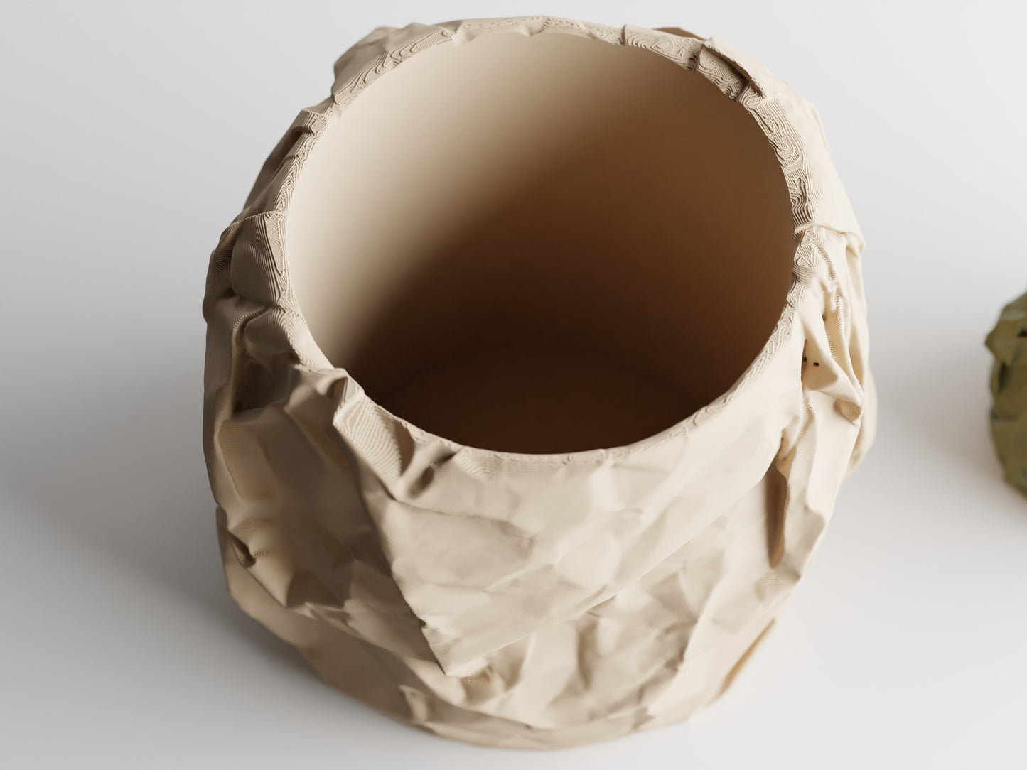 Crumbled Paper Plant Pot