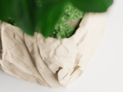 Crumbled Paper Plant Pot